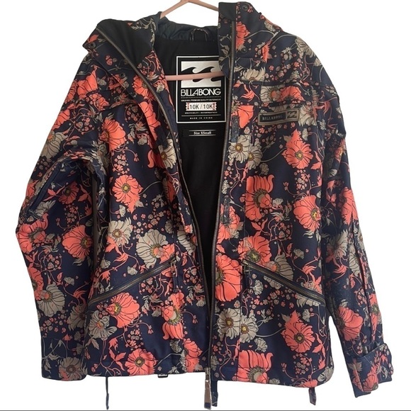 BILLABONG 10K FLORAL INSULATED WATERPROOF COAT - Picture 1 of 9